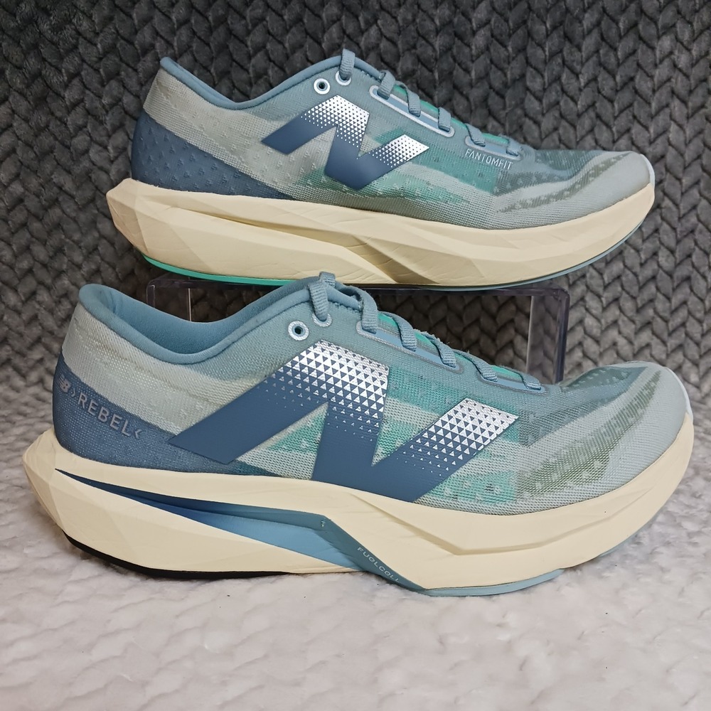 New Balance FuelCell Rebel v4 Quarry Heron Blue Women's Running Shoes Size 10